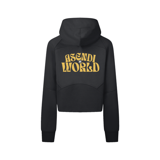 Cropped Zip-Through Hoodie