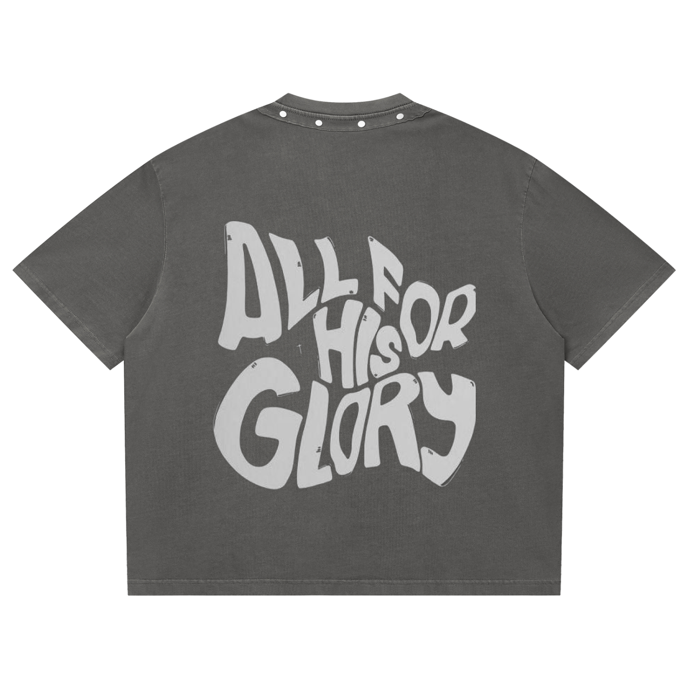 Unisex Washed Boxy Studded T-Shirt