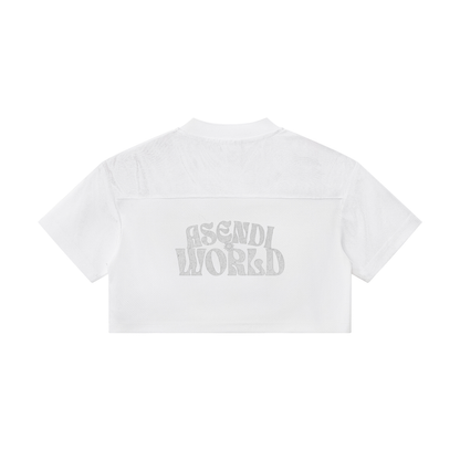 Women’s Cropped Paneled V-Neck Jersey