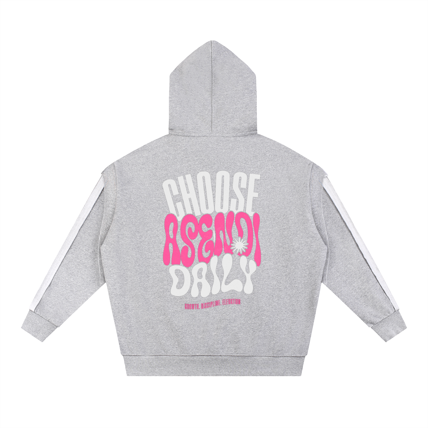 Contrast Tape Raw Edge Double Layered Hoodie