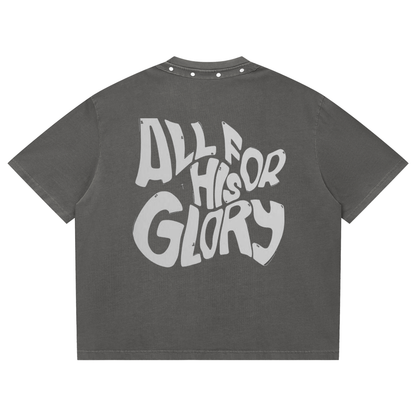 Unisex Washed Boxy Studded T-Shirt