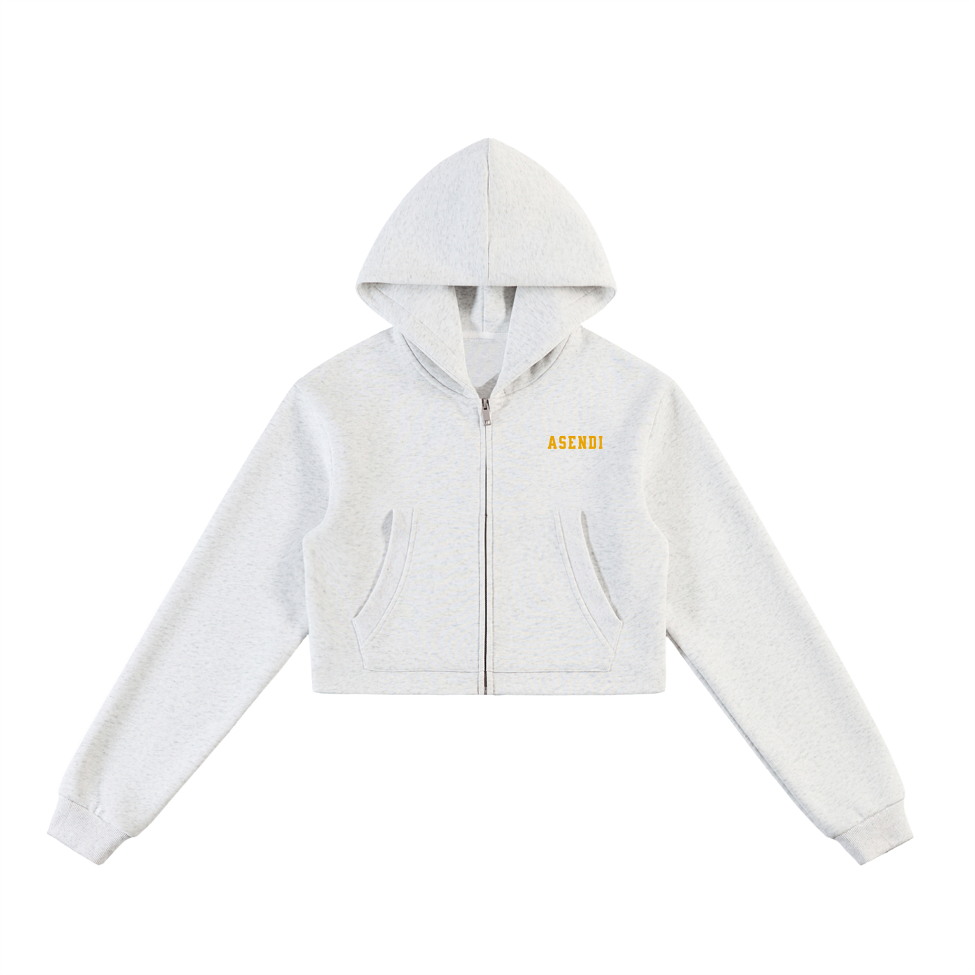 Essential Cropped Zip-Up Hoodie