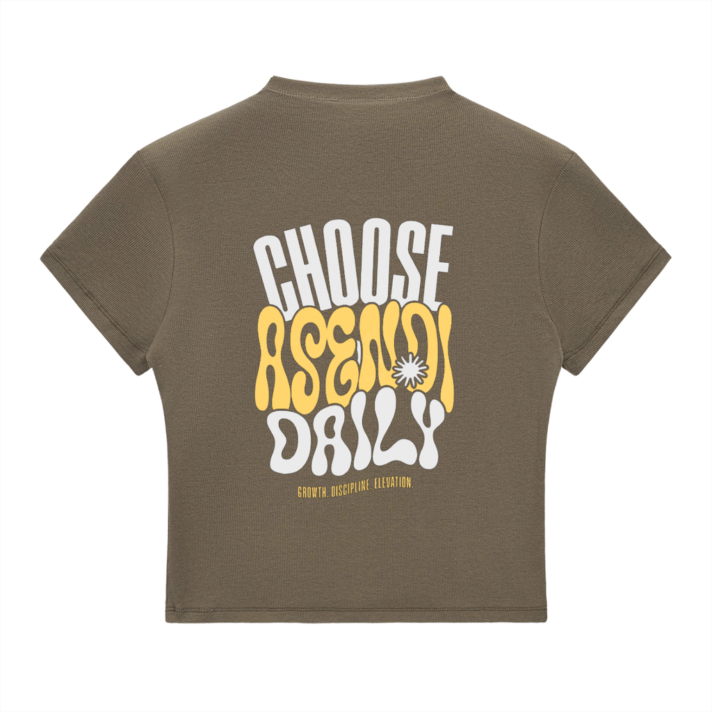 T-shirt essentiel à col montant et coupe ajustée