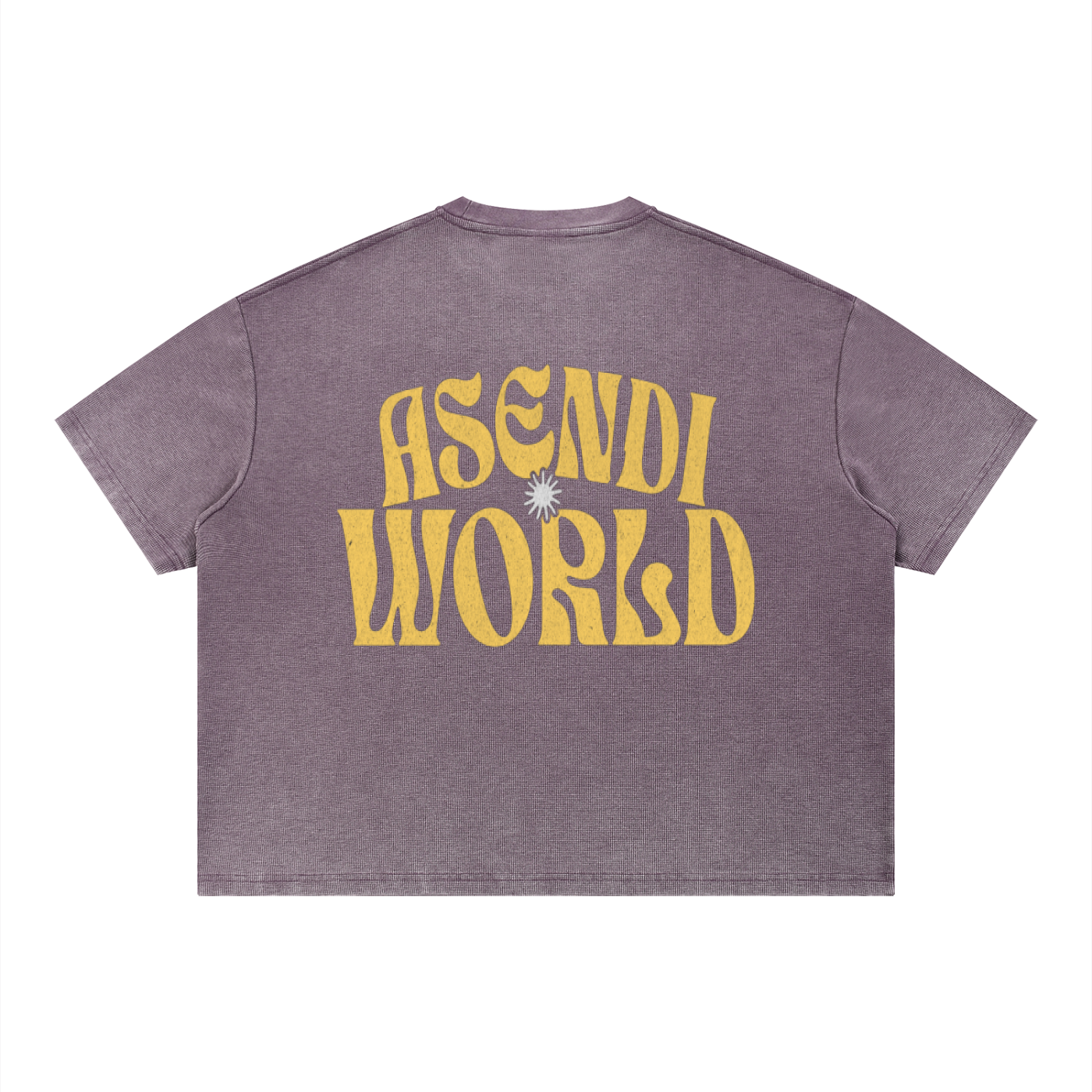 Unisex Vintage Wash Sunfade Boxy Waffle T-Shirt