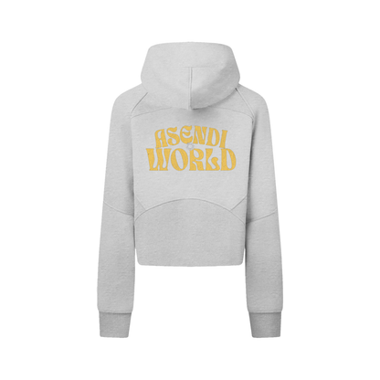 Cropped Zip-Through Hoodie