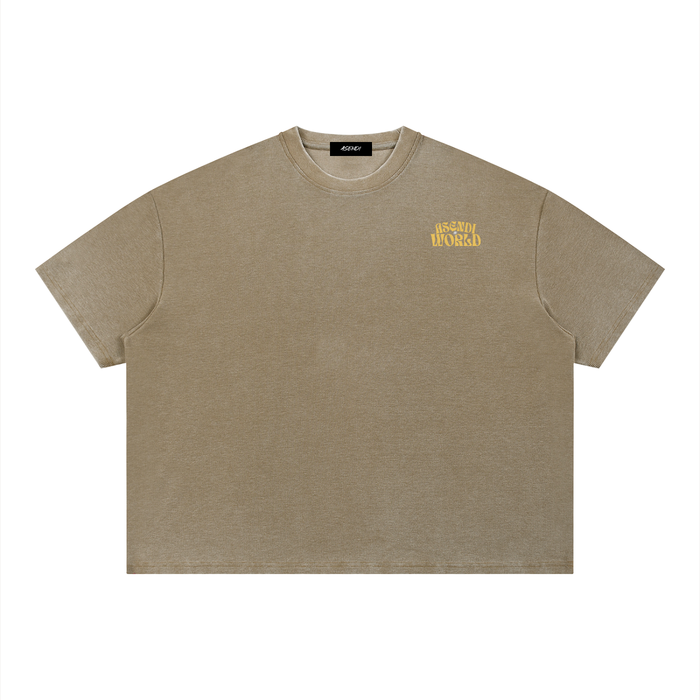 Unisex Vintage Wash Sunfade Boxy Waffle T-Shirt