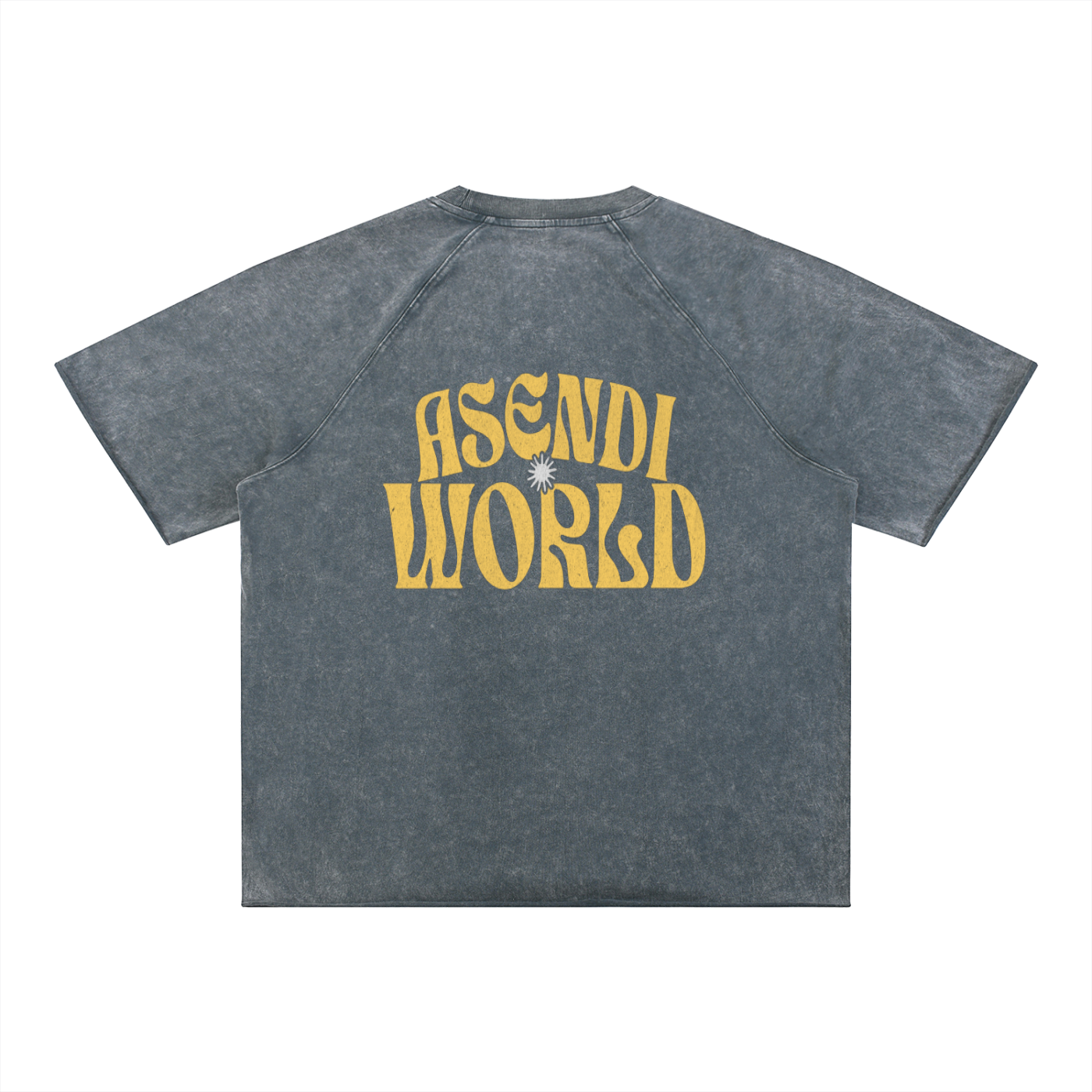 Unisex Mineral Wash Raw Edge T-Shirt
