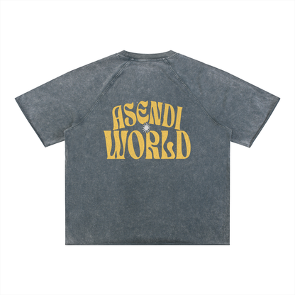 Unisex Mineral Wash Raw Edge T-Shirt