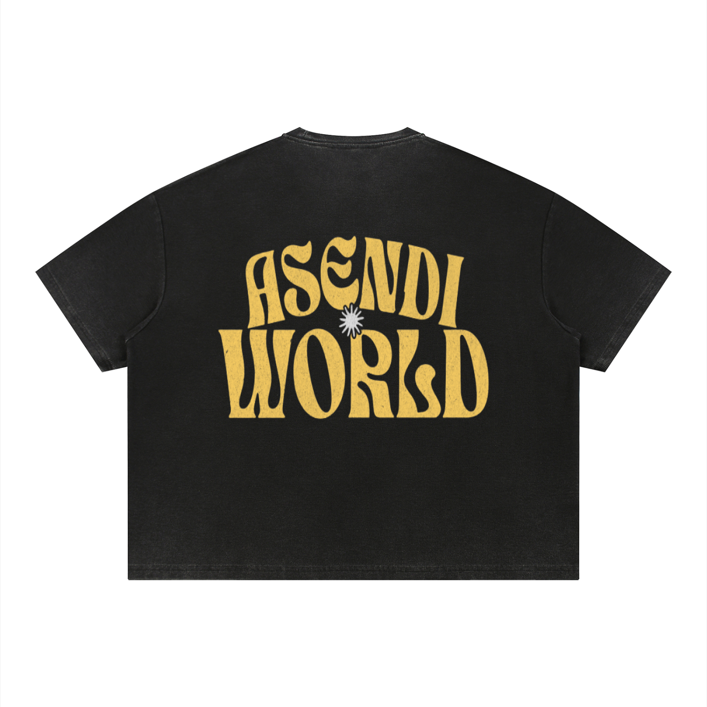 Unisex Vintage Wash Sunfade Boxy Waffle T-Shirt
