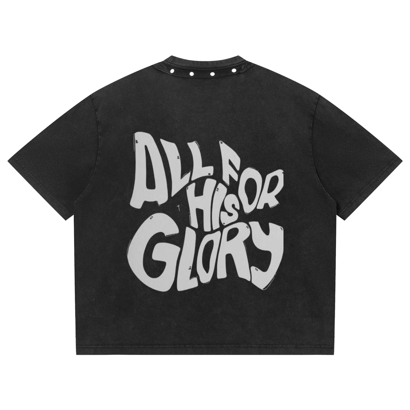 Unisex Washed Boxy Studded T-Shirt