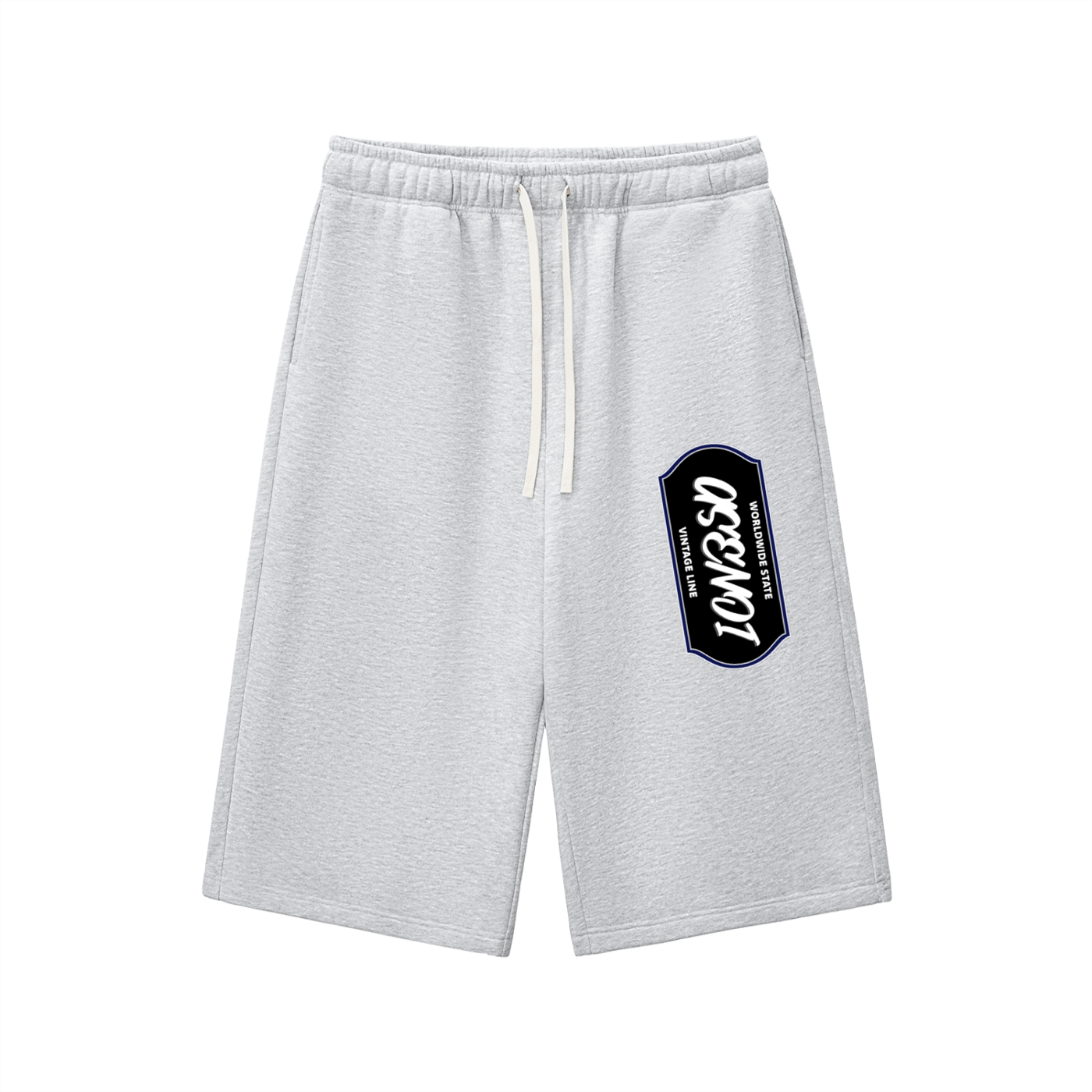 Pantalones deportivos 3/4 con cordón ajustable y corte relajado 