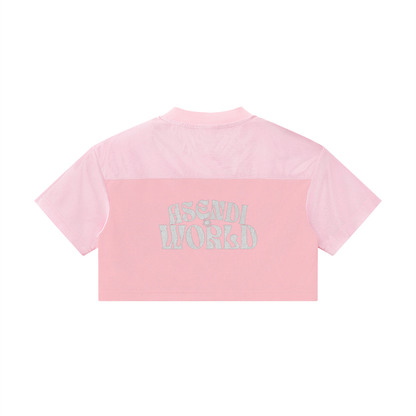 Women’s Cropped Paneled V-Neck Jersey