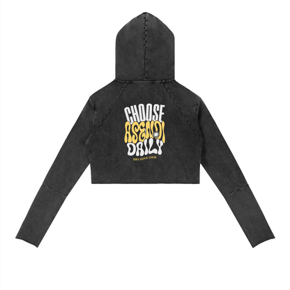 Vintage Washed Raw Edge Hoodie