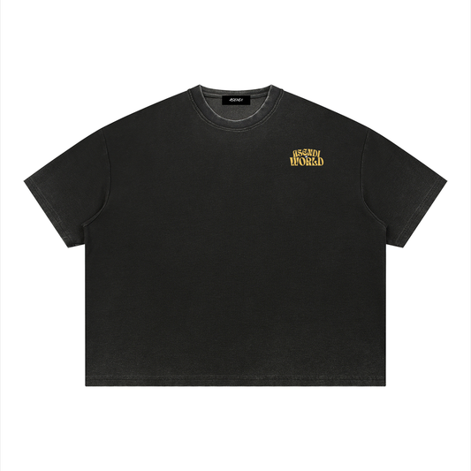 Unisex Vintage Wash Sunfade Boxy Waffle T-Shirt