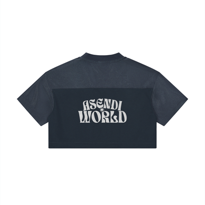 Women’s Cropped Paneled V-Neck Jersey