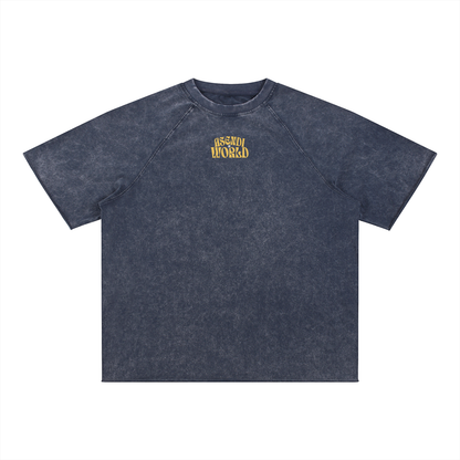 Unisex Mineral Wash Raw Edge T-Shirt