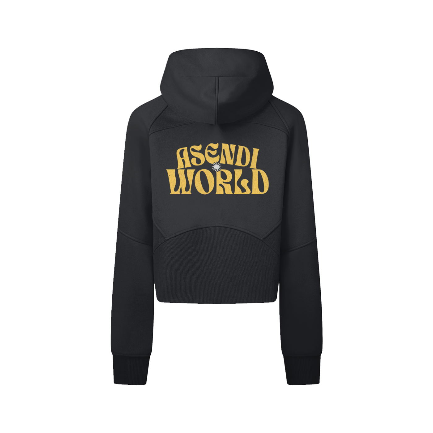 Cropped Zip-Through Hoodie