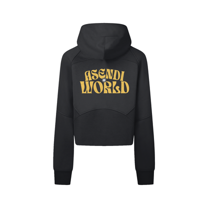 Cropped Zip-Through Hoodie
