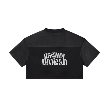 Women’s Cropped Paneled V-Neck Jersey