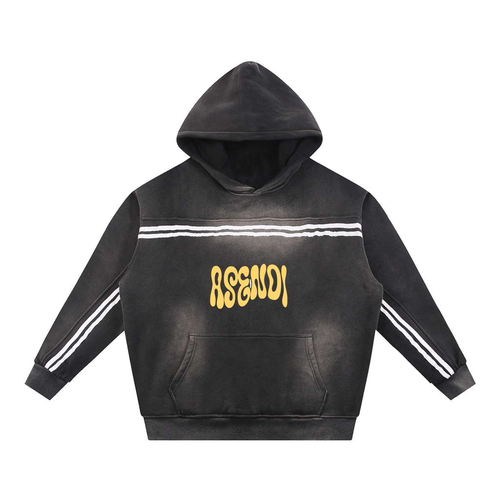 Sweat à capuche en polaire à bandes contrastées Sun Fade