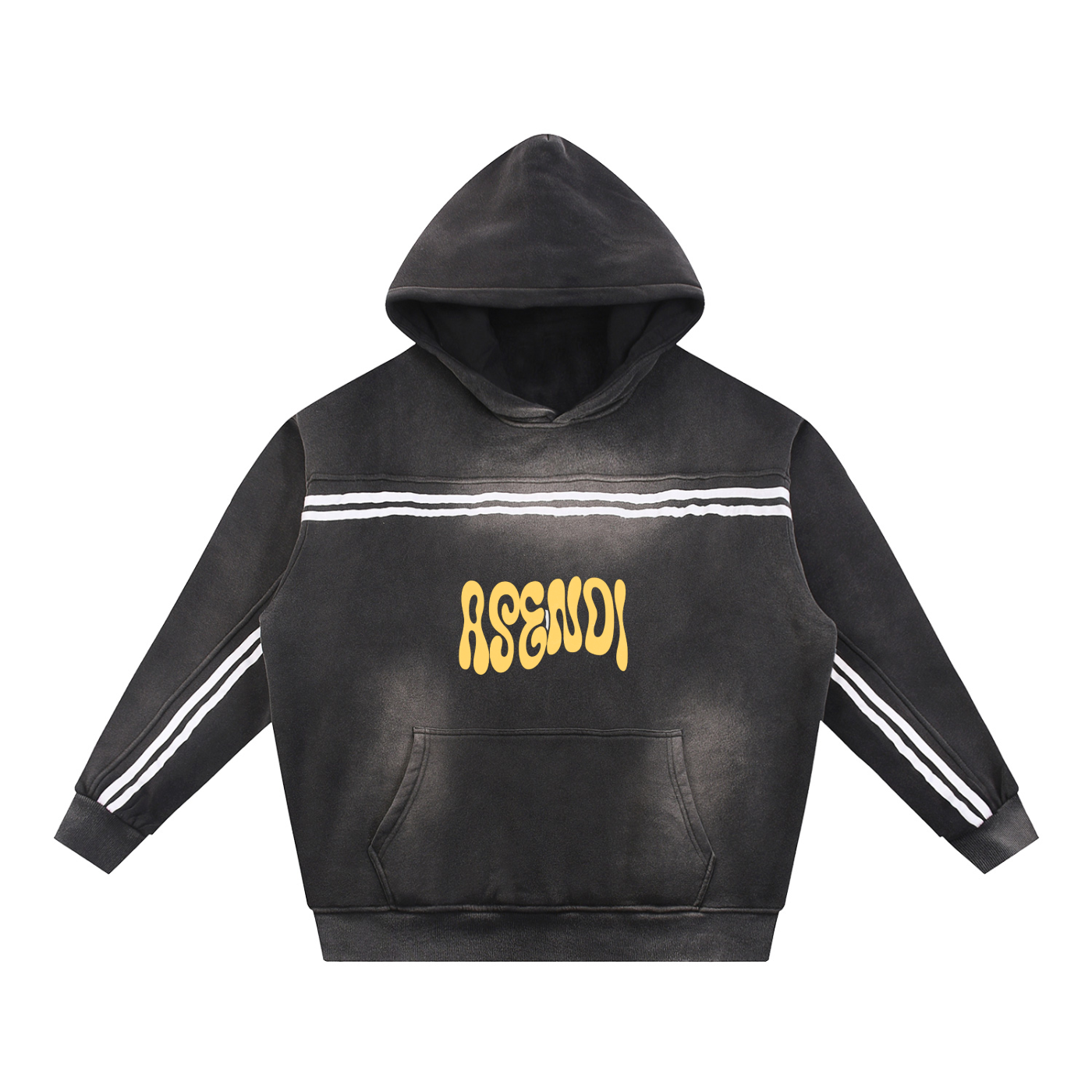 Sun Fade Contrast Tape Fleece Hoodie