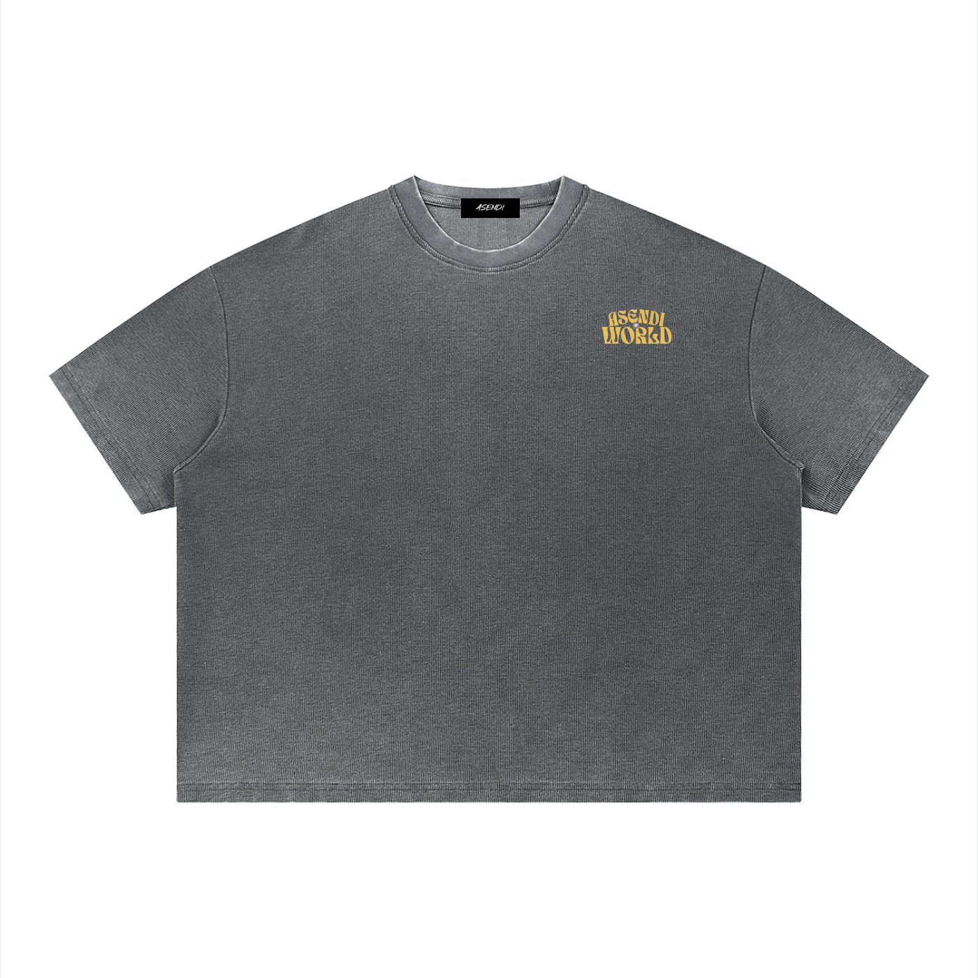 Unisex Vintage Wash Sunfade Boxy Waffle T-Shirt