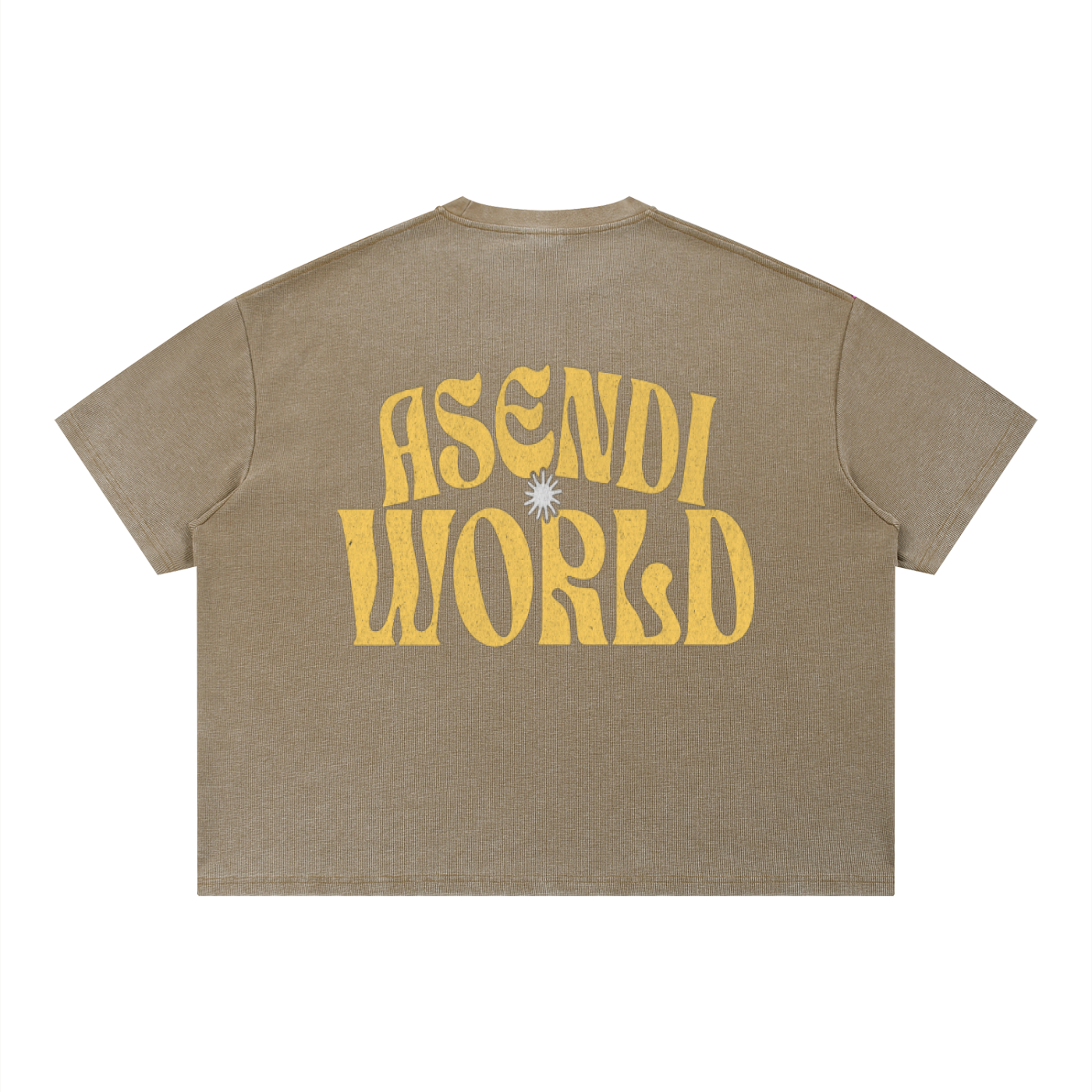Unisex Vintage Wash Sunfade Boxy Waffle T-Shirt