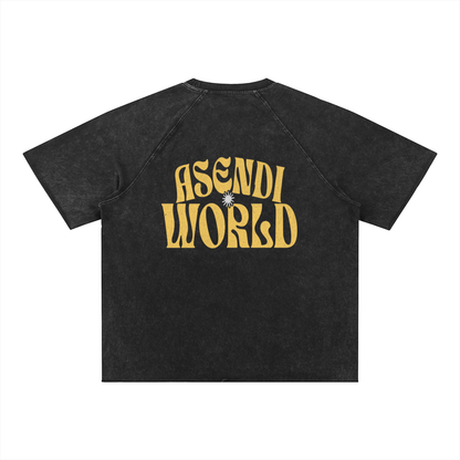Unisex Mineral Wash Raw Edge T-Shirt