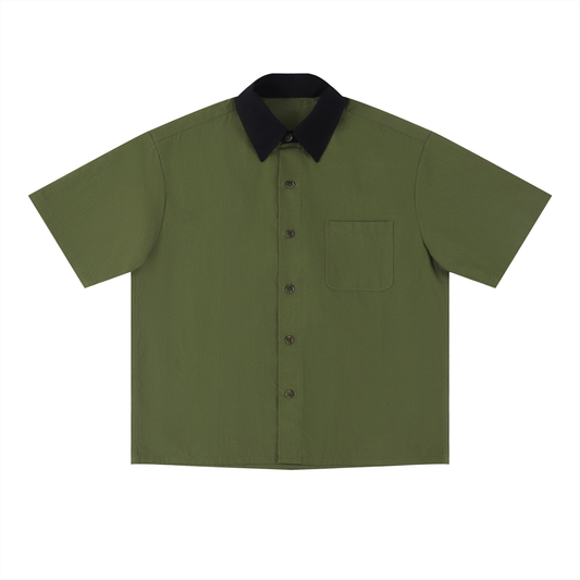 Unisex Color Block Short Sleeve Shirt