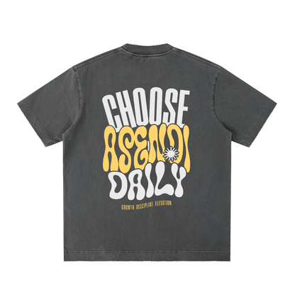 Heavyweight Vintage Washed Frayed T-Shirt