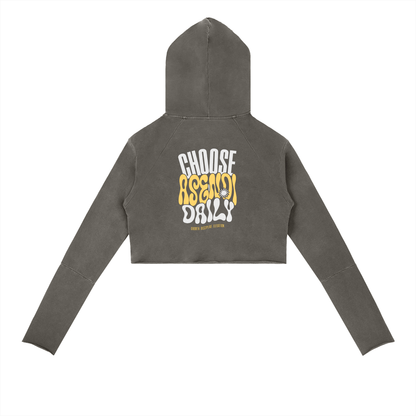 Vintage Washed Raw Edge Hoodie
