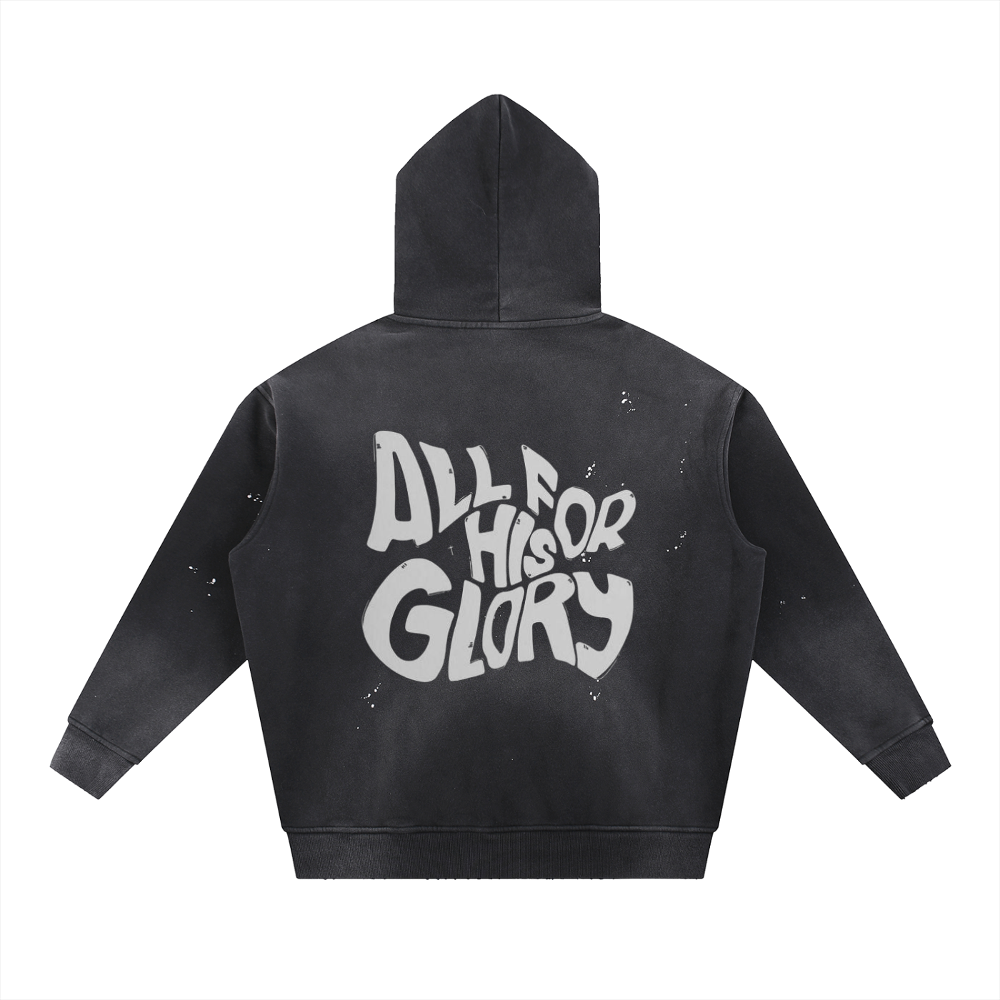 Unisex Vintage Washed Frayed Fleece Hoodie