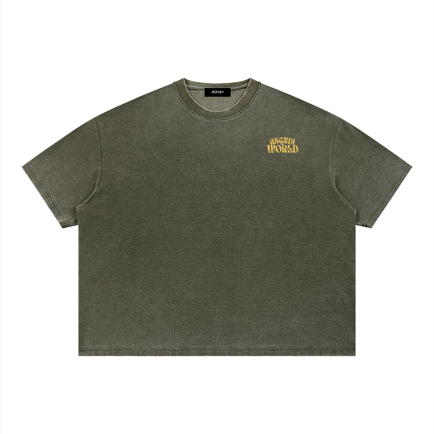 Unisex Vintage Wash Sunfade Boxy Waffle T-Shirt