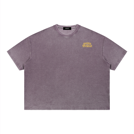 Unisex Vintage Wash Sunfade Boxy Waffle T-Shirt