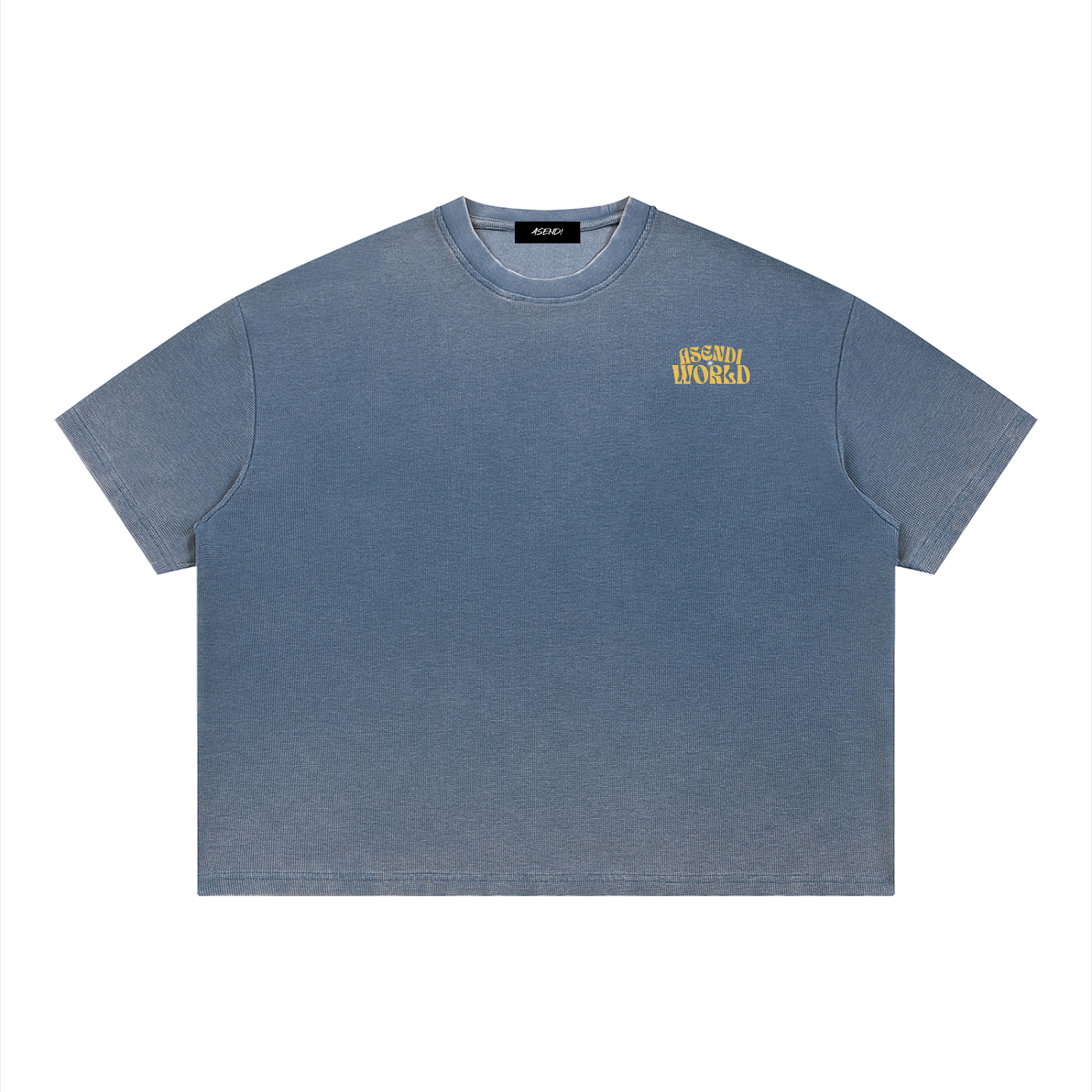 Unisex Vintage Wash Sunfade Boxy Waffle T-Shirt