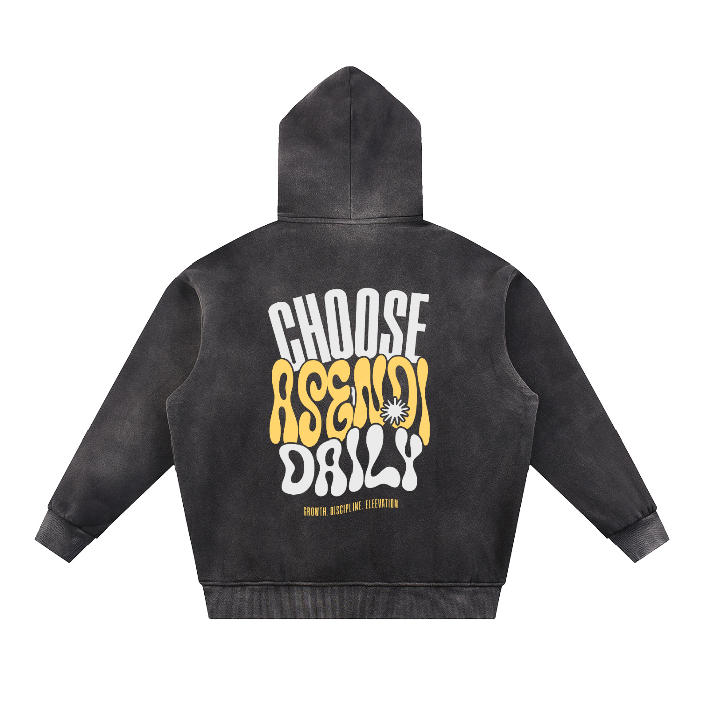Sun Fade Contrast Tape Fleece Hoodie