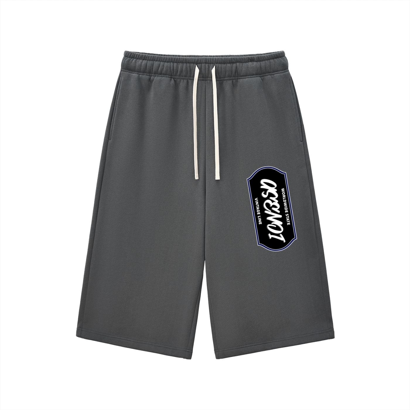 Pantalones deportivos 3/4 con cordón ajustable y corte relajado 