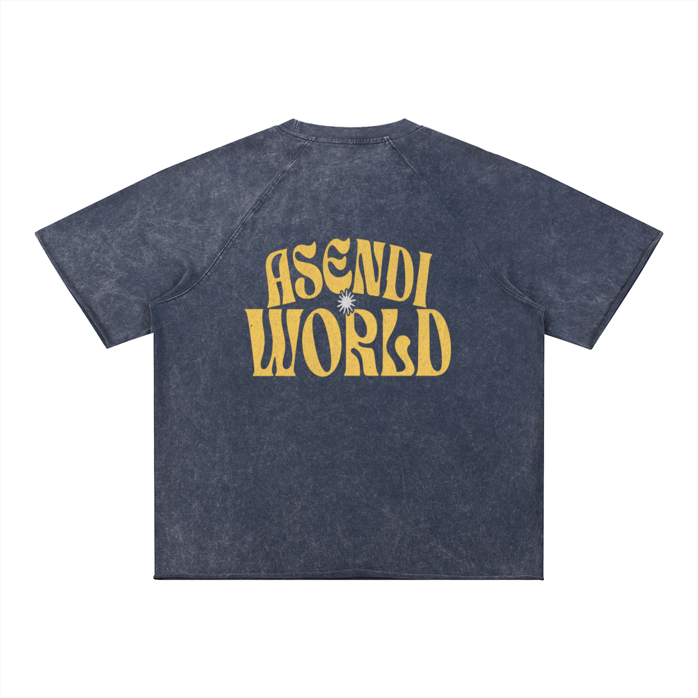 Unisex Mineral Wash Raw Edge T-Shirt