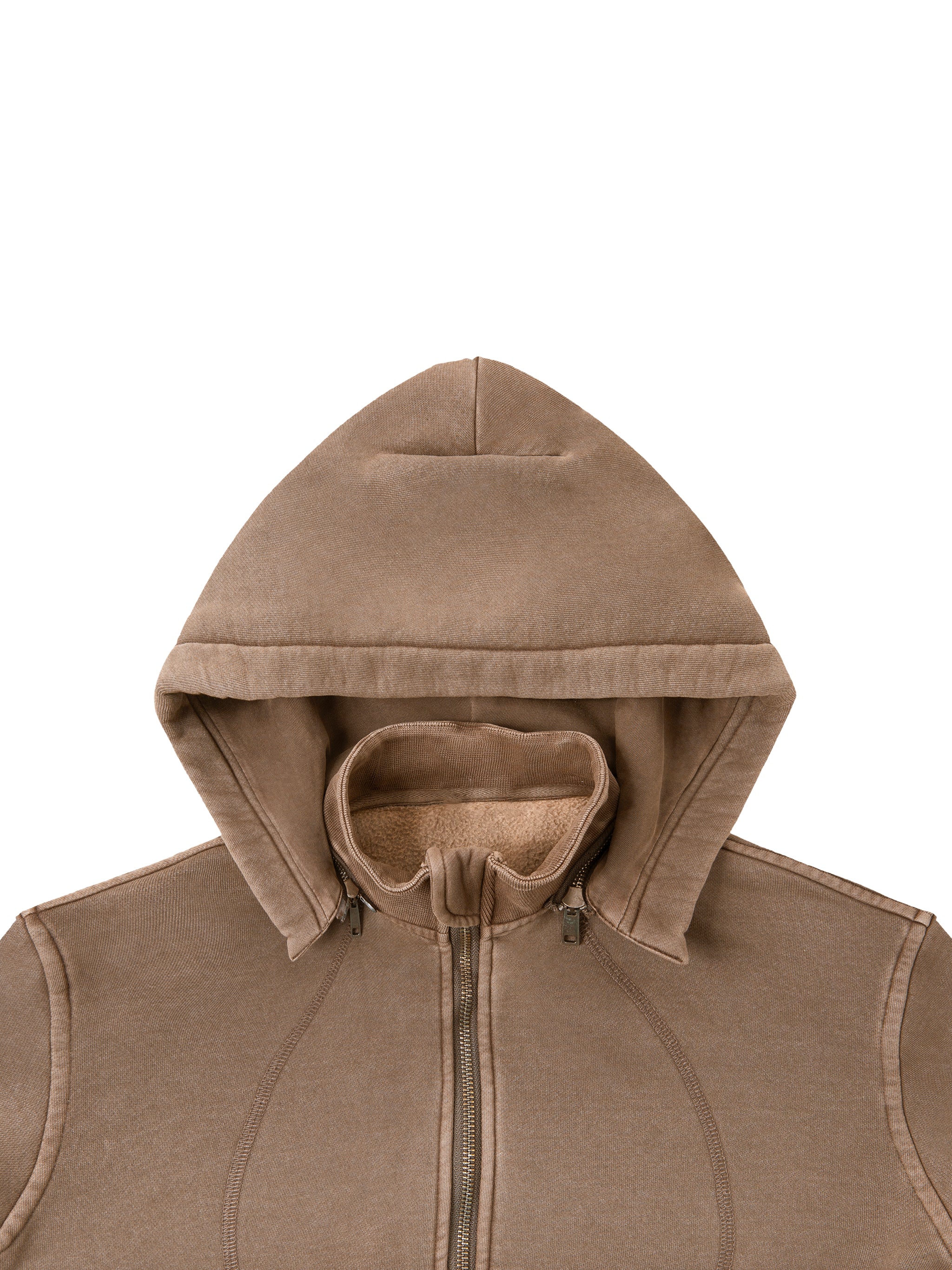 Vintage Washed Cropped Fleece Hoodie