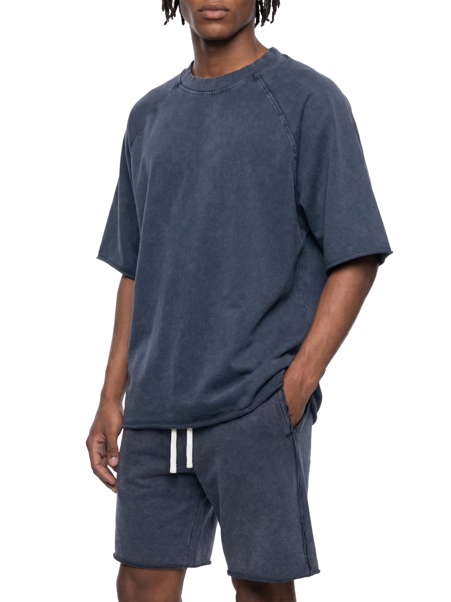 Unisex Mineral Wash Raw Edge T-Shirt