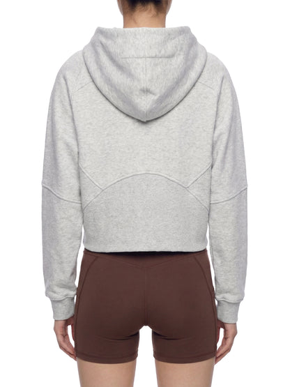 Cropped Zip-Through Hoodie
