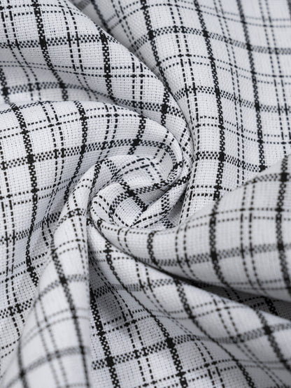 Unisex Distressed Plaid Boxy Shirt