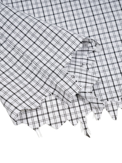 Unisex Distressed Plaid Boxy Shirt